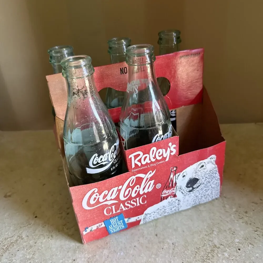 Coca-Cola Classic Bottles Raley’s Hot August Nights Lot Of 5